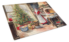 Load image into Gallery viewer, Cookies with Santa Claus Glass Cutting Boards – Durable, Decorative Kitchen Art Large