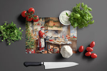 Load image into Gallery viewer, Cookies with Santa Claus Glass Cutting Boards – Durable, Decorative Kitchen Art Large