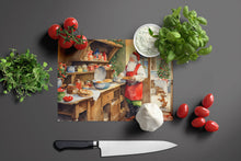 Load image into Gallery viewer, Cookies with Santa Claus Glass Cutting Boards – Durable, Decorative Kitchen Art Large