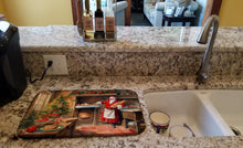 Load image into Gallery viewer, Cookies with Santa Claus Dish Drying Mat