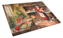 Load image into Gallery viewer, Cookies with Santa Claus Glass Cutting Boards – Durable, Decorative Kitchen Art Large