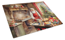 Load image into Gallery viewer, Cookies with Santa Claus Glass Cutting Boards – Durable, Decorative Kitchen Art Large