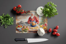 Load image into Gallery viewer, Cookies with Santa Claus Weihnachtsmann Glass Cutting Boards – Durable, Decorative Kitchen Art Large