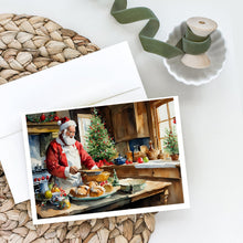 Load image into Gallery viewer, Cookies with Santa Claus Weihnachtsmann Greeting Cards - Blank Note Cards – 8-Pack of Artist-Designed Cards with Envelopes