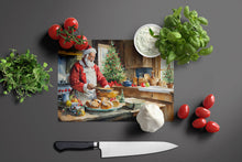 Load image into Gallery viewer, Cookies with Santa Claus Weihnachtsmann Glass Cutting Boards – Durable, Decorative Kitchen Art Large