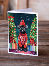 Load image into Gallery viewer, Affenpinscher Christmas Greeting Cards - Blank Note Cards – 8-Pack of Artist-Designed Cards with Envelopes