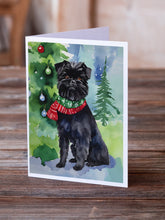 Load image into Gallery viewer, Affenpinscher Christmas Greeting Cards - Blank Note Cards – 8-Pack of Artist-Designed Cards with Envelopes