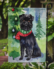 Load image into Gallery viewer, Affenpinscher Christmas Garden Flag – Cozy Dog Holiday Decor with Tree &amp; Presents