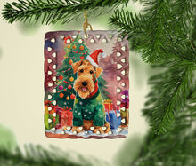 Load image into Gallery viewer, Airedale Terrier Christmas Porcelain Ornament