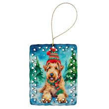 Load image into Gallery viewer, Airedale Terrier Christmas Porcelain Ornament