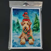 Load image into Gallery viewer, Airedale Terrier Christmas Greeting Cards - Blank Note Cards – 8-Pack of Artist-Designed Cards with Envelopes