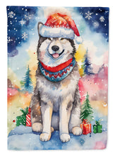 Load image into Gallery viewer, Alaskan Malamute Christmas House Flag