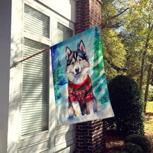 Load image into Gallery viewer, Alaskan Malamute Christmas House Flag