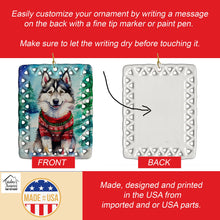 Load image into Gallery viewer, Alaskan Malamute Christmas Porcelain Ornament