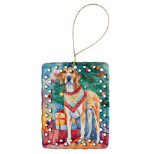 Load image into Gallery viewer, American English Coonhound Christmas Porcelain Ornament