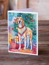 Load image into Gallery viewer, American English Coonhound Christmas Greeting Cards - Blank Note Cards – 8-Pack of Artist-Designed Cards with Envelopes