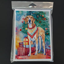 Load image into Gallery viewer, American English Coonhound Christmas Greeting Cards - Blank Note Cards – 8-Pack of Artist-Designed Cards with Envelopes