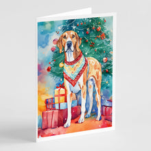 Load image into Gallery viewer, American English Coonhound Christmas Greeting Cards - Blank Note Cards – 8-Pack of Artist-Designed Cards with Envelopes