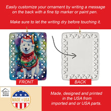 Load image into Gallery viewer, American Eskimo Christmas Porcelain Ornament