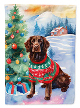 Load image into Gallery viewer, American Water Spaniel Christmas House Flag