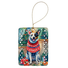 Load image into Gallery viewer, Australian Cattle Dog Christmas Porcelain Ornament