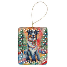 Load image into Gallery viewer, Australian Shepherd Christmas Porcelain Ornament