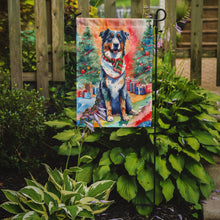 Load image into Gallery viewer, Australian Shepherd Christmas Garden Flag – Cozy Dog Holiday Decor with Tree &amp; Presents