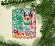 Load image into Gallery viewer, Australian Shepherd Christmas Porcelain Ornament