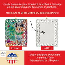 Load image into Gallery viewer, Australian Shepherd Christmas Porcelain Ornament