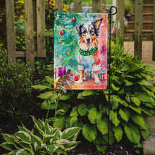 Load image into Gallery viewer, Australian Shepherd Christmas Garden Flag – Cozy Dog Holiday Decor with Tree &amp; Presents