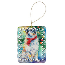 Load image into Gallery viewer, Australian Shepherd Christmas Porcelain Ornament