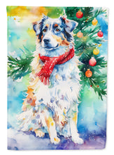 Load image into Gallery viewer, Australian Shepherd Christmas Garden Flag – Cozy Dog Holiday Decor with Tree &amp; Presents