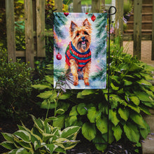Load image into Gallery viewer, Australian Terrier Christmas Garden Flag – Cozy Dog Holiday Decor with Tree &amp; Presents