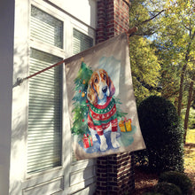 Load image into Gallery viewer, Basset Hound Christmas House Flag