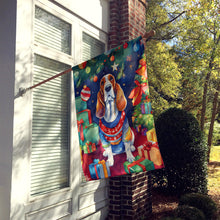 Load image into Gallery viewer, Basset Hound Christmas House Flag