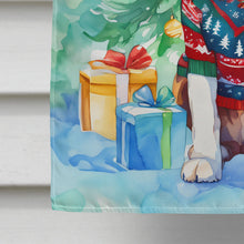 Load image into Gallery viewer, Basset Hound Christmas House Flag