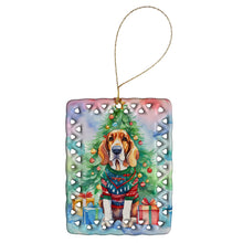 Load image into Gallery viewer, Basset Hound Christmas Porcelain Ornament