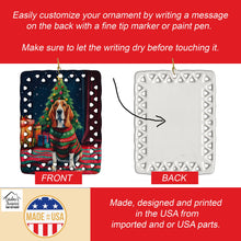 Load image into Gallery viewer, Basset Hound Christmas Porcelain Ornament
