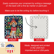 Load image into Gallery viewer, Beagle Christmas Porcelain Ornament