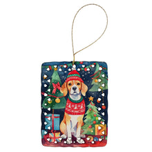 Load image into Gallery viewer, Beagle Christmas Porcelain Ornament