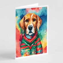 Load image into Gallery viewer, Beagle Christmas Greeting Cards - Blank Note Cards – 8-Pack of Artist-Designed Cards with Envelopes