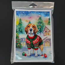 Load image into Gallery viewer, Beagle Christmas Greeting Cards - Blank Note Cards – 8-Pack of Artist-Designed Cards with Envelopes