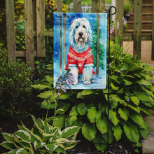 Load image into Gallery viewer, Bearded Collie Christmas Garden Flag – Cozy Dog Holiday Decor with Tree &amp; Presents