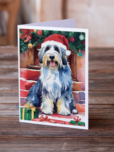 Load image into Gallery viewer, Bearded Collie Christmas Greeting Cards - Blank Note Cards – 8-Pack of Artist-Designed Cards with Envelopes