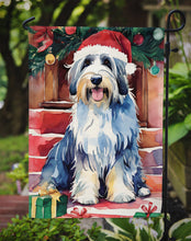 Load image into Gallery viewer, Bearded Collie Christmas Garden Flag – Cozy Dog Holiday Decor with Tree &amp; Presents