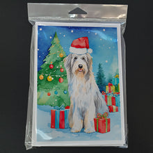 Load image into Gallery viewer, Bearded Collie Christmas Greeting Cards - Blank Note Cards – 8-Pack of Artist-Designed Cards with Envelopes