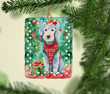 Load image into Gallery viewer, Bedlington Terrier Christmas Porcelain Ornament