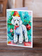 Load image into Gallery viewer, Bedlington Terrier Christmas Greeting Cards - Blank Note Cards – 8-Pack of Artist-Designed Cards with Envelopes