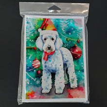 Load image into Gallery viewer, Bedlington Terrier Christmas Greeting Cards - Blank Note Cards – 8-Pack of Artist-Designed Cards with Envelopes
