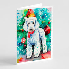 Load image into Gallery viewer, Bedlington Terrier Christmas Greeting Cards - Blank Note Cards – 8-Pack of Artist-Designed Cards with Envelopes